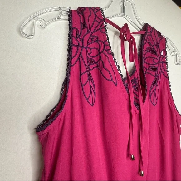 Market & Spruce Magenta Dress with Purple Trim - Picture 7 of 11